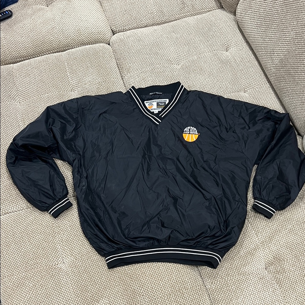 Navy Utility Jacket with Embroidered Logo